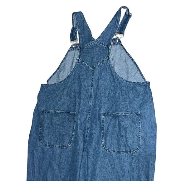 NEW WITH TAGS WOMEN DENIM & CO Y2K Embroidered floral details Denim Overalls Dun - Picture 9 of 13